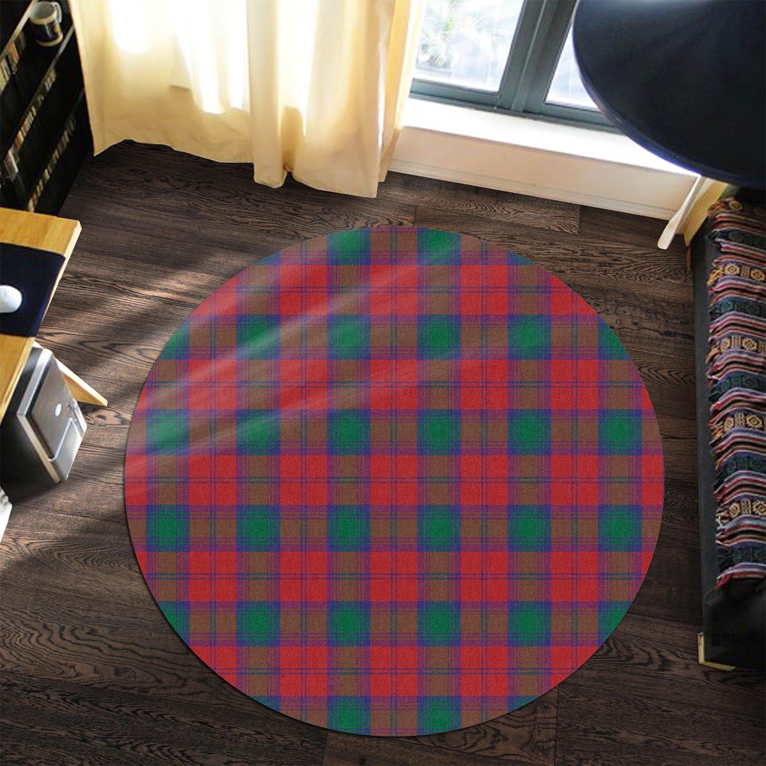 Auchinleck Tartan Round Rug - Tartanvibesclothing