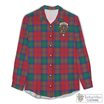 Auchinleck (Affleck) Tartan Women's Casual Shirt with Family Crest