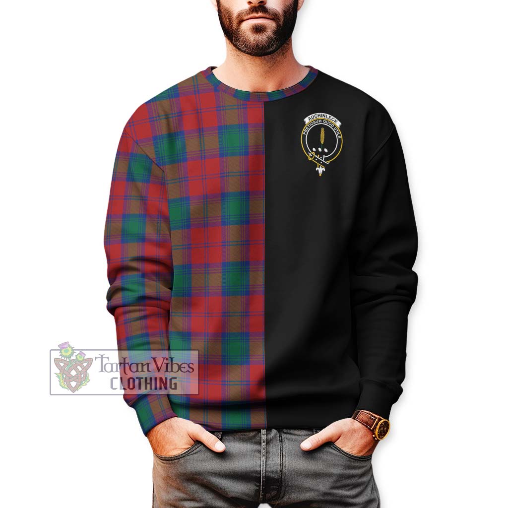 Tartan Vibes Clothing Auchinleck Tartan Sweatshirt with Family Crest and Half Of Me Style