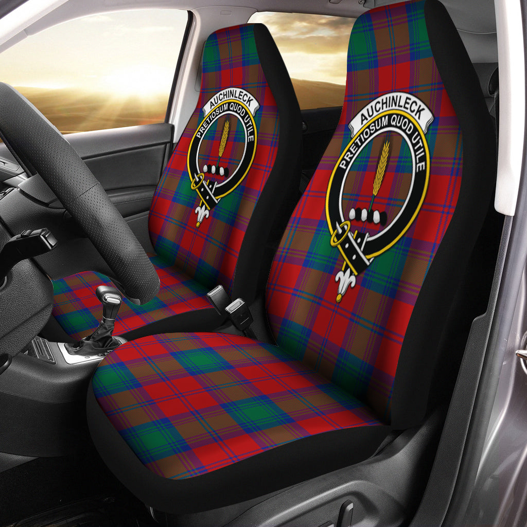 Auchinleck Tartan Car Seat Cover with Family Crest One Size - Tartanvibesclothing