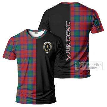 Auchinleck (Affleck) Tartan T-Shirt with Family Crest and Half Of Me Style