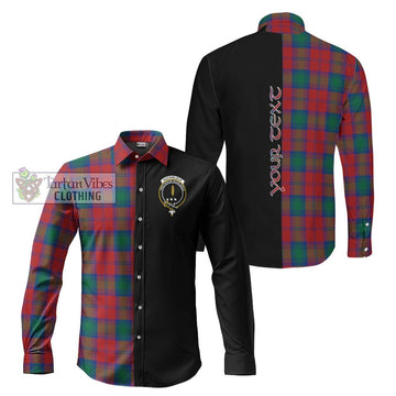 Auchinleck (Affleck) Tartan Long Sleeve Button Shirt with Family Crest and Half Of Me Style