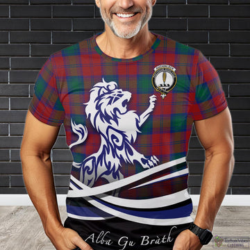 Auchinleck (Affleck) Tartan T-Shirt with Alba Gu Brath Regal Lion Emblem