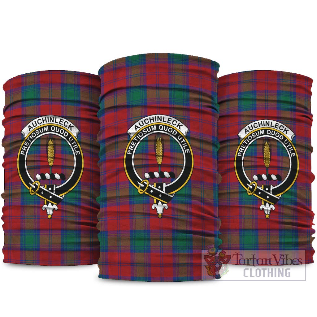 Auchinleck Tartan Neck Gaiters, Tartan Bandanas, Tartan Head Band with Family Crest