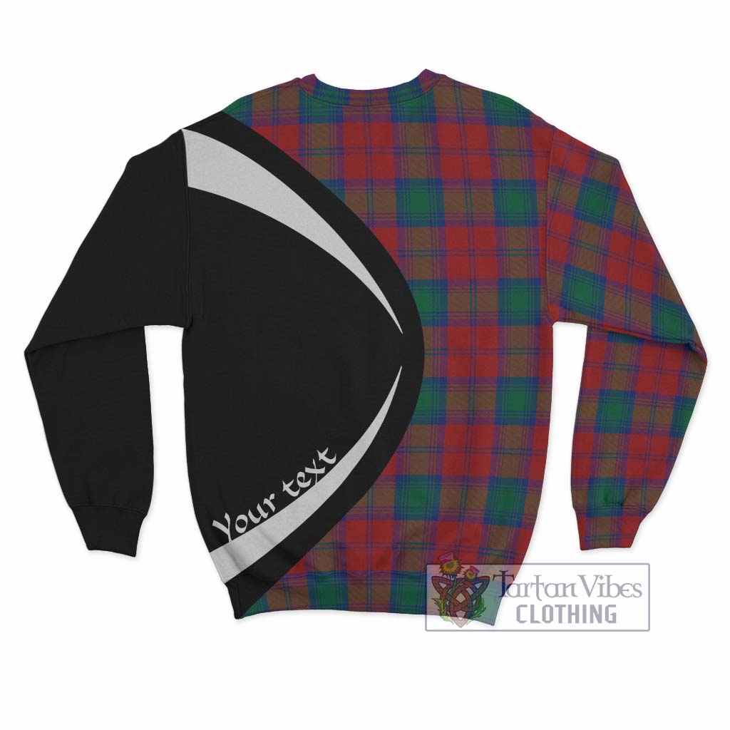 Tartan Vibes Clothing Auchinleck Tartan Sweatshirt with Family Crest Circle Style