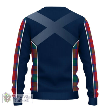 Auchinleck (Affleck) Tartan Knitted Sweater with Family Crest and Lion Rampant Vibes Sport Style