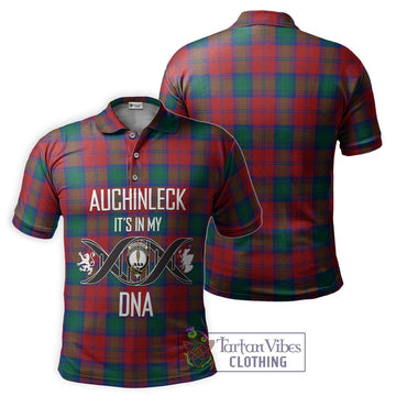 Auchinleck (Affleck) Tartan Polo Shirt with Family Crest DNA In Me Style