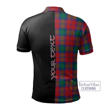 Auchinleck (Affleck) Tartan Polo Shirt with Family Crest and Half Of Me Style