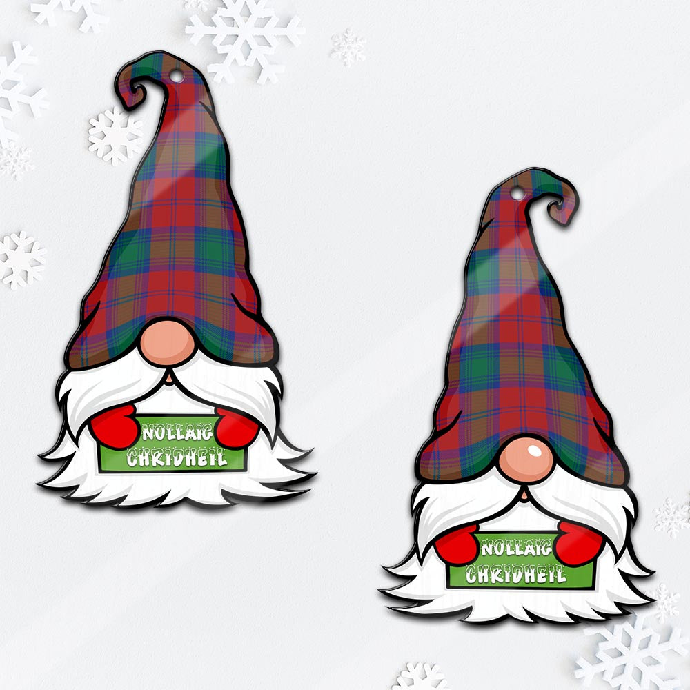 Auchinleck Gnome Christmas Ornament with His Tartan Christmas Hat Mica Ornament - Tartanvibesclothing