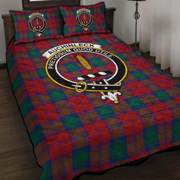Auchinleck Tartan Quilt Bed Set with Family Crest