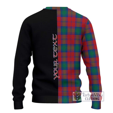 Auchinleck (Affleck) Tartan Knitted Sweater with Family Crest and Half Of Me Style