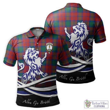 Auchinleck (Affleck) Tartan Polo Shirt with Alba Gu Brath Regal Lion Emblem