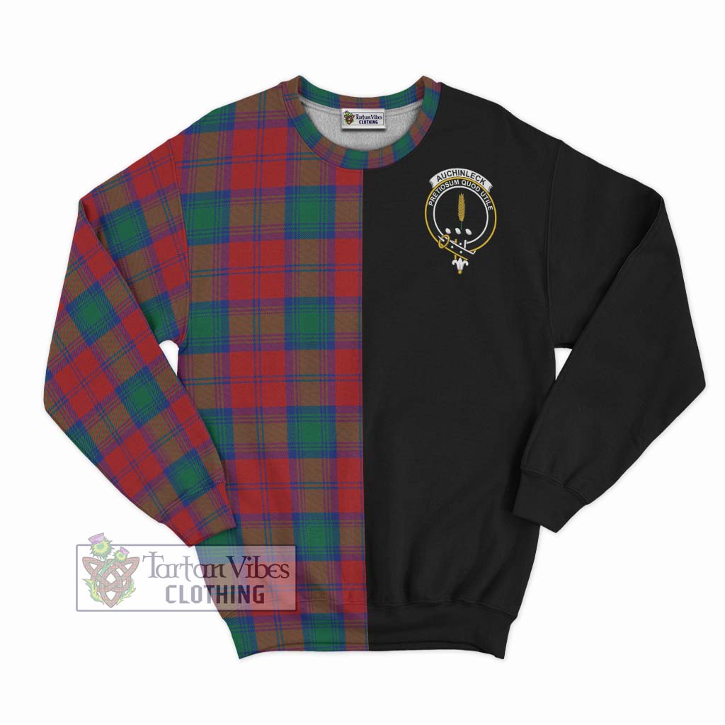 Tartan Vibes Clothing Auchinleck Tartan Sweatshirt with Family Crest and Half Of Me Style