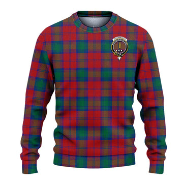 Auchinleck Tartan Knitted Sweater with Family Crest