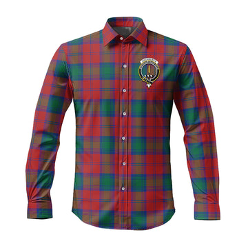 Auchinleck (Affleck) Tartan Long Sleeve Button Up Shirt with Family Crest