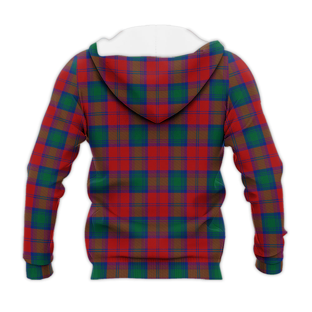 Auchinleck Tartan Knitted Hoodie with Family Crest - Tartanvibesclothing