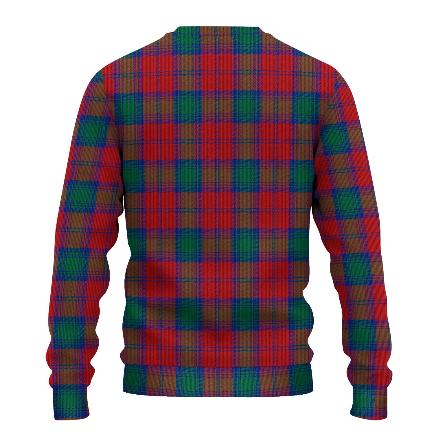 Auchinleck Tartan Knitted Sweater with Family Crest - Tartanvibesclothing