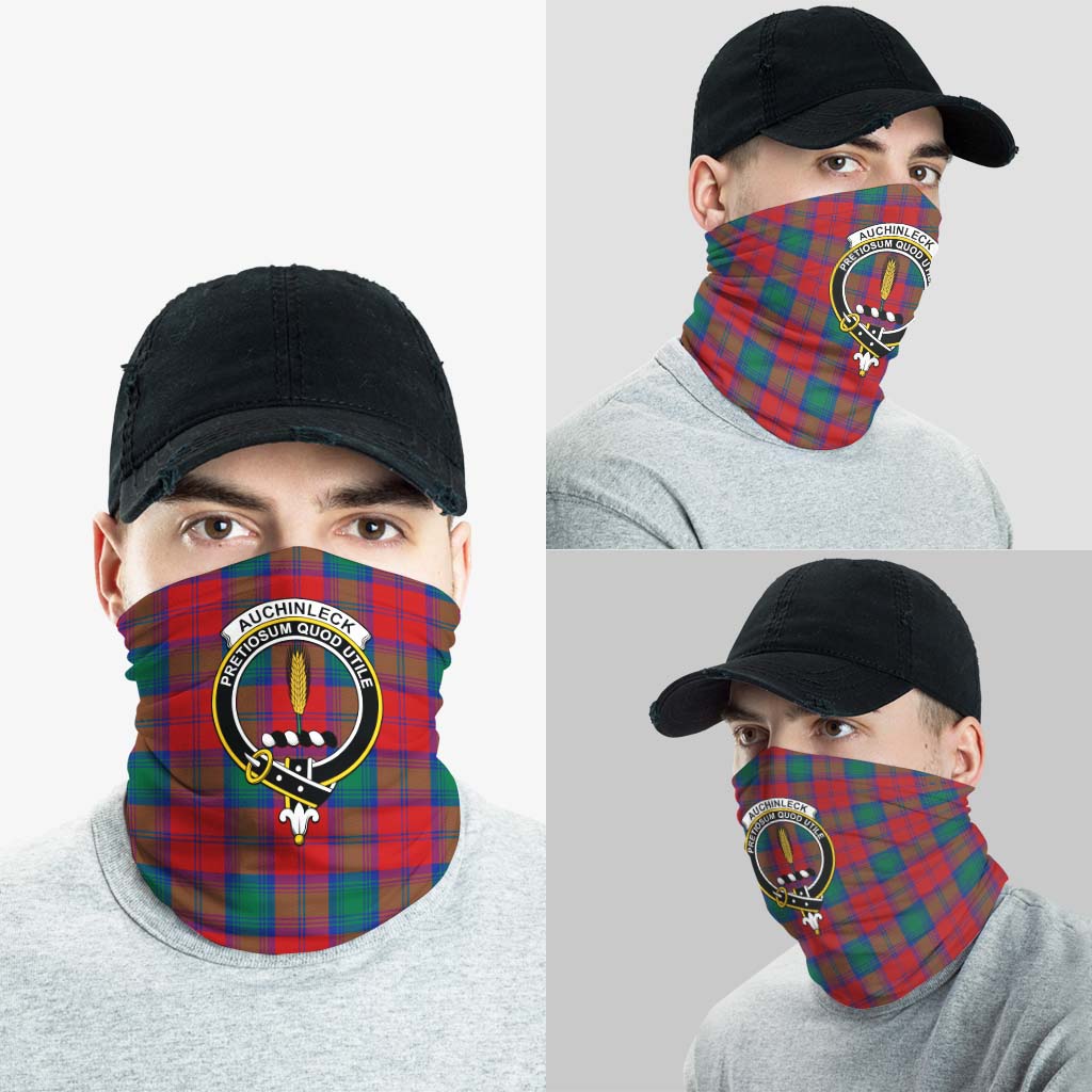 Auchinleck Tartan Neck Gaiters, Tartan Bandanas, Tartan Head Band with Family Crest