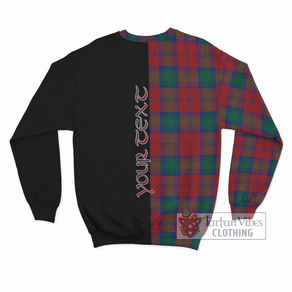 Tartan Vibes Clothing Auchinleck Tartan Sweatshirt with Family Crest and Half Of Me Style