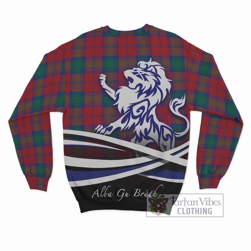 Tartan Vibes Clothing Auchinleck Tartan Sweatshirt with Alba Gu Brath Regal Lion Emblem