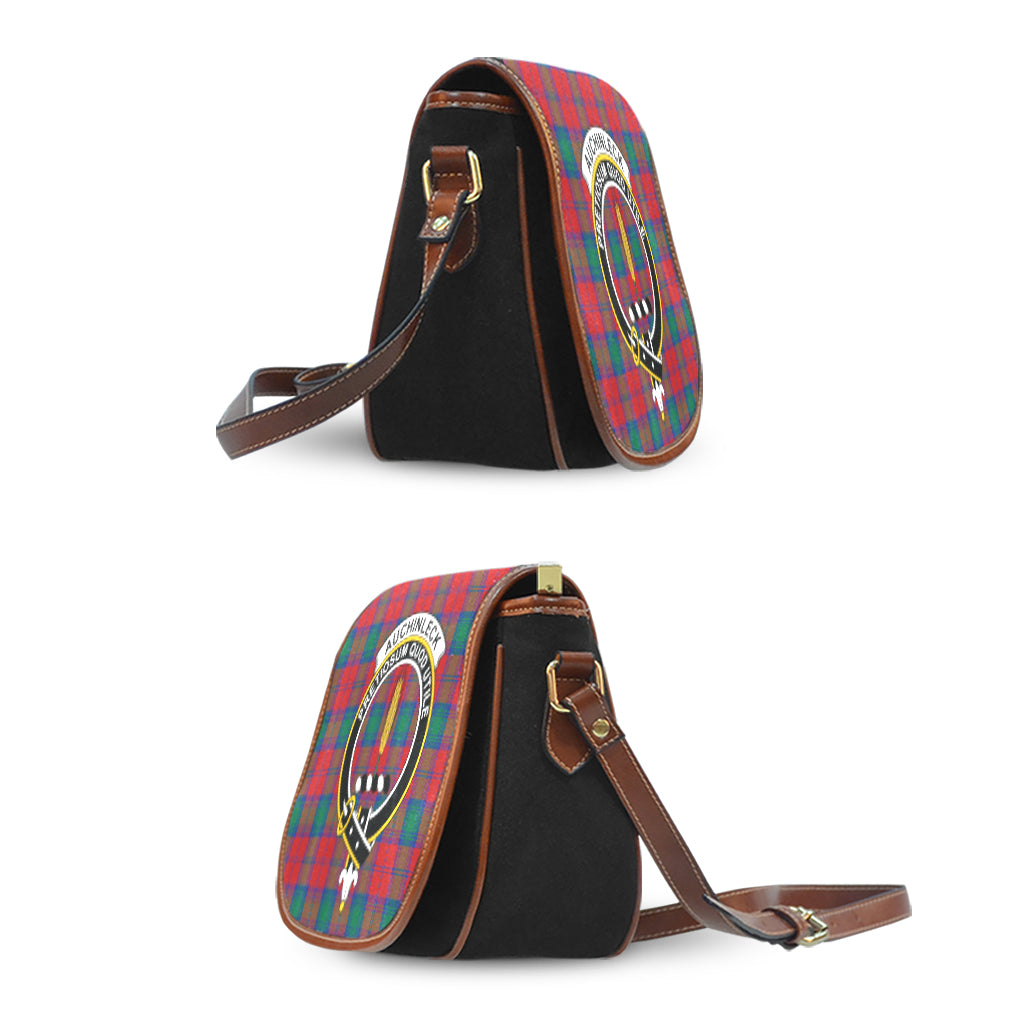 Auchinleck Tartan Saddle Bag with Family Crest - Tartanvibesclothing