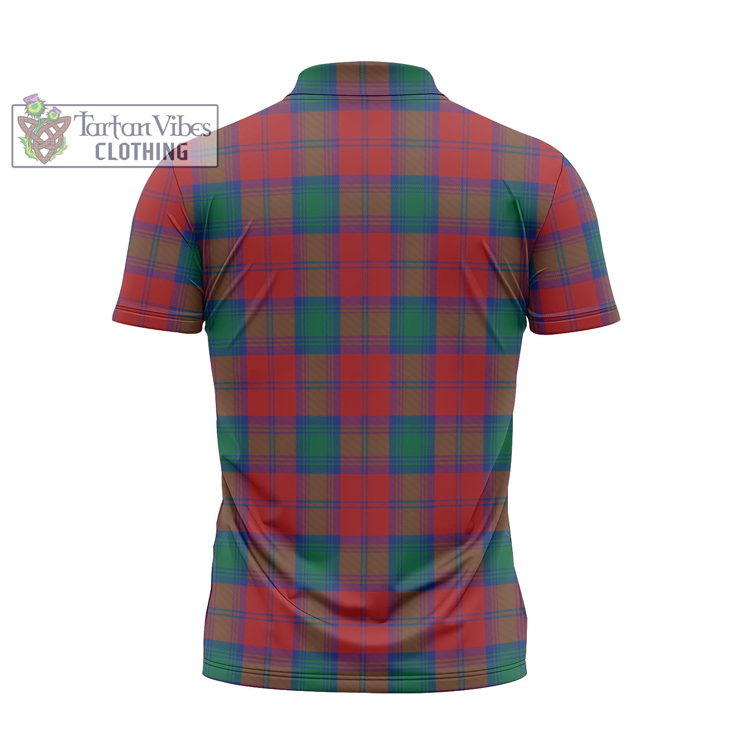 Tartan Vibes Clothing Auchinleck Tartan Zipper Polo Shirt with Family Crest