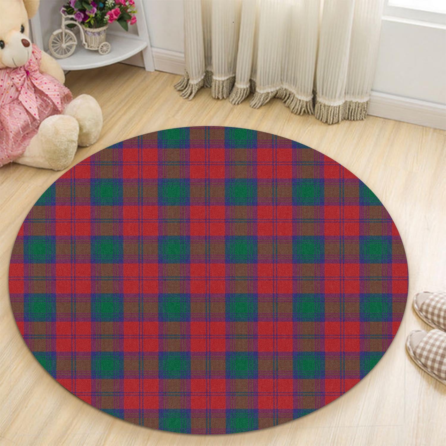 Auchinleck Tartan Round Rug - Tartanvibesclothing