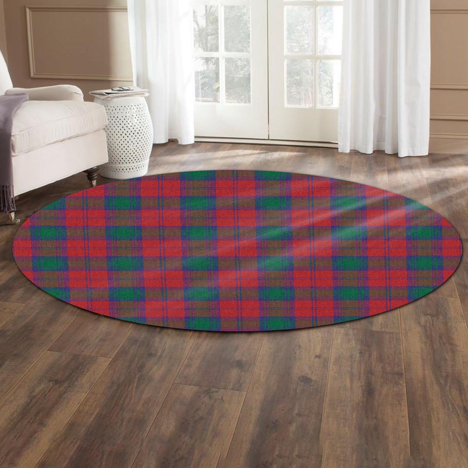 Auchinleck Tartan Round Rug - Tartanvibesclothing