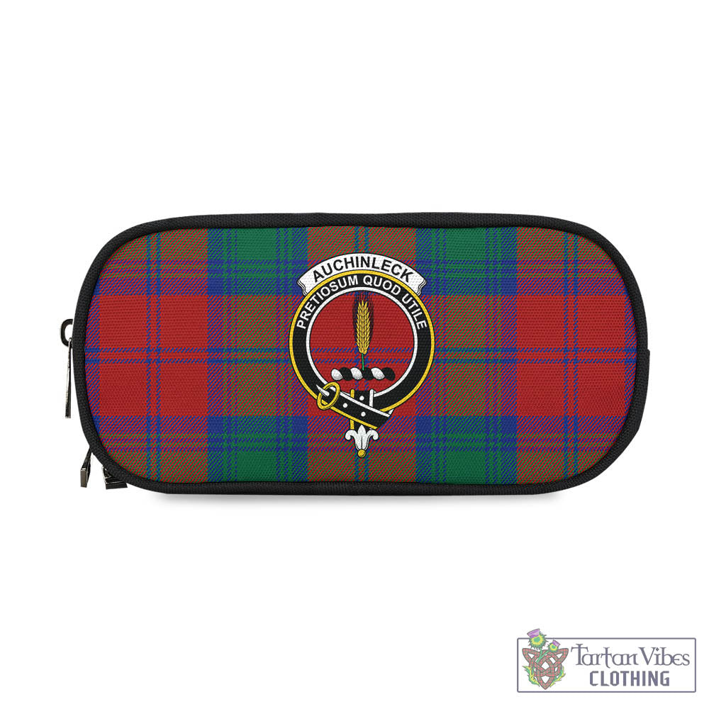 Tartan Vibes Clothing Auchinleck Tartan Pen and Pencil Case with Family Crest