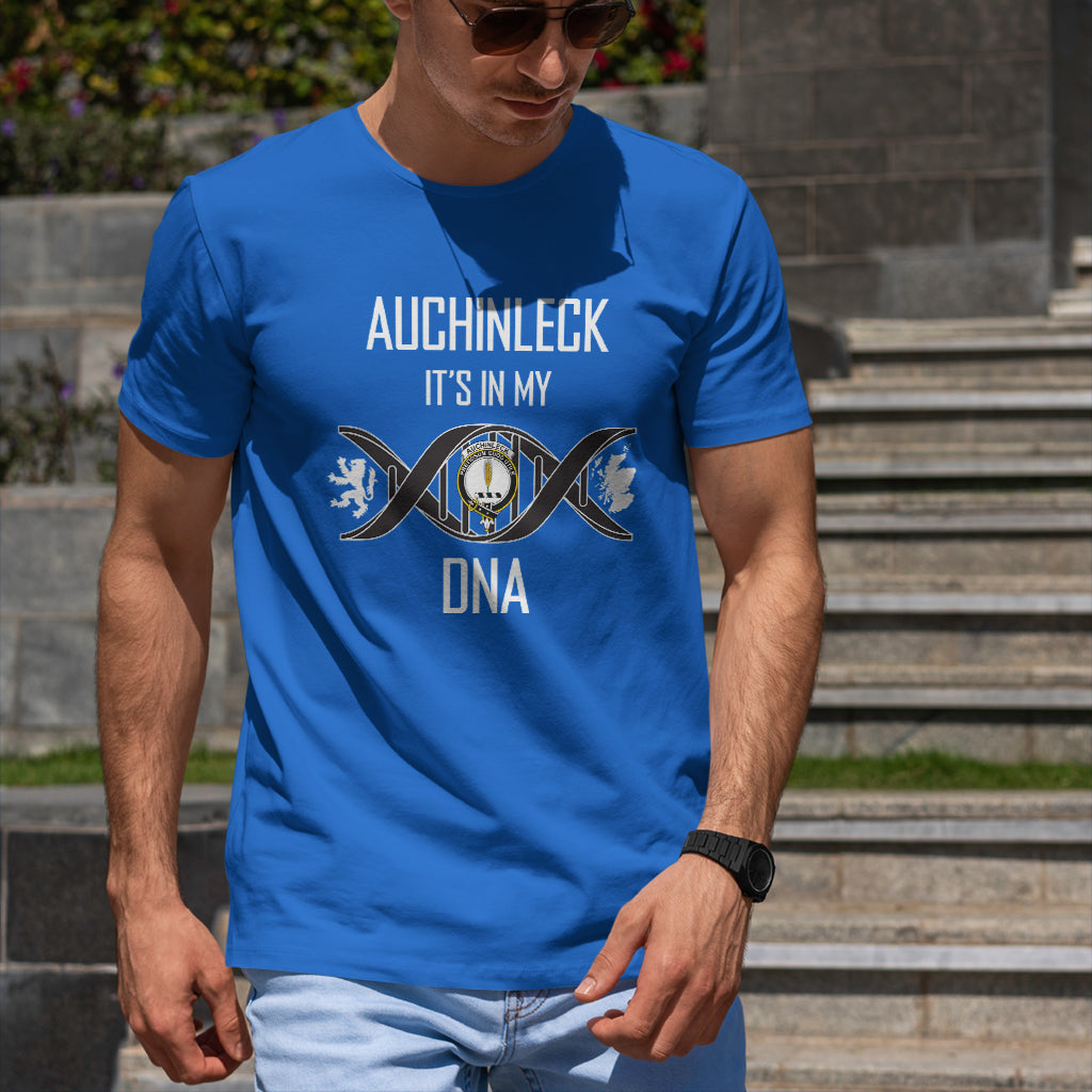 Auchinleck Family Crest DNA In Me Mens T Shirt - Tartanvibesclothing