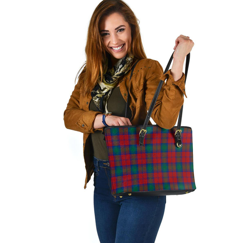 Auchinleck Tartan Leather Tote Bag - Tartanvibesclothing