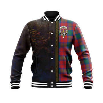 Auchinleck (Affleck) Tartan Family Crest Baseball Jacket Alba Gu Brath Be Brave Lion Ancient Style Unisex - Tartan Vibes Clothing
