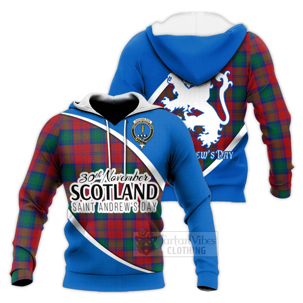 Tartan Vibes Clothing Auchinleck (Affleck) Family Crest Tartan Knitted Hoodie Celebrate Saint Andrew's Day in Style