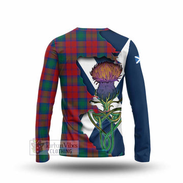 Auchinleck (Affleck) Tartan Family Crest Long Sleeve T-Shirt Scottish Thistle Celtic Inspired - Tartan Vibes Clothing