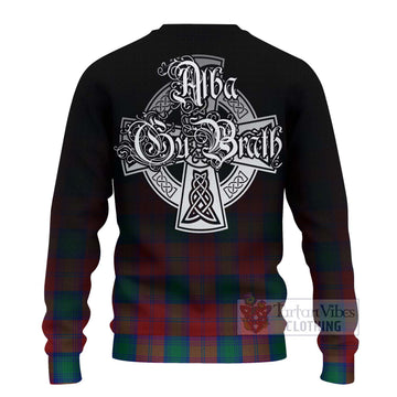 Auchinleck (Affleck) Tartan Knitted Sweater Featuring Alba Gu Brath Family Crest Celtic Inspired