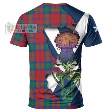 Auchinleck (Affleck) Tartan Family Crest T-Shirt Scottish Thistle Celtic Inspired - Tartan Vibes Clothing