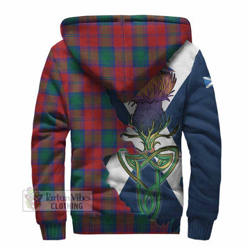Auchinleck (Affleck) Tartan Family Crest Sherpa Hoodie Scottish Thistle Celtic Inspired - Tartan Vibes Clothing