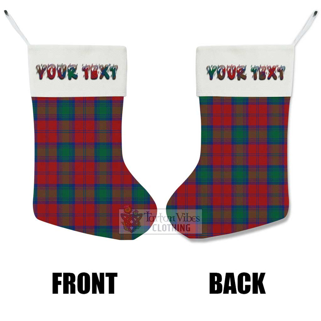 Tartan Vibes Clothing Auchinleck (Affleck) Tartan Christmas Stocking with Personalized Text