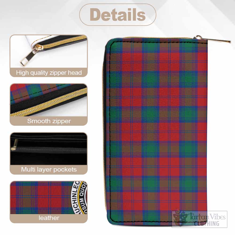 Auchinleck (Affleck) Tartan Women's Leather Wallet with Family Crest - Tartan Vibes Clothing