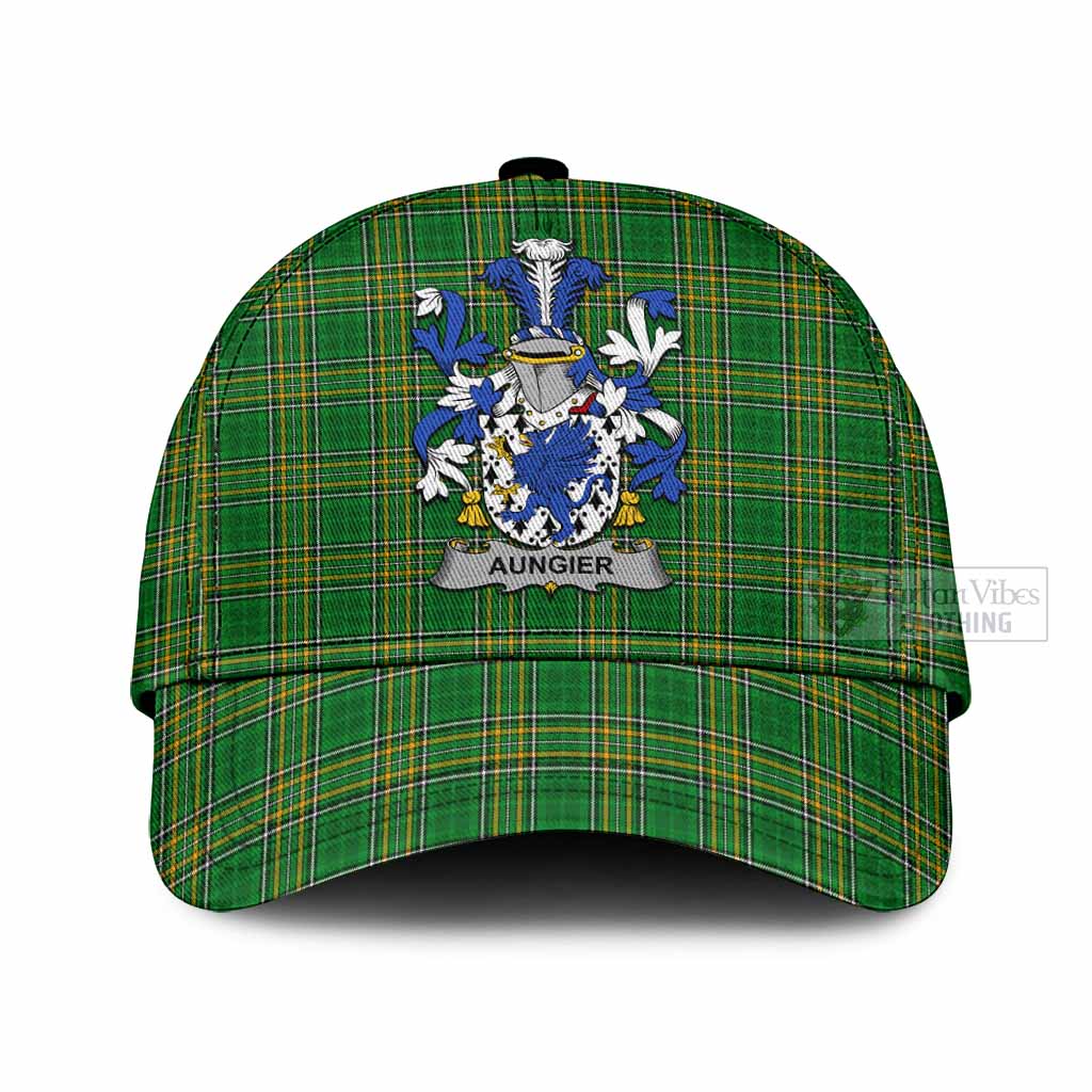 Tartan Vibes Clothing Aungier Irish Clan Tartan Classic Cap with Coat of Arms