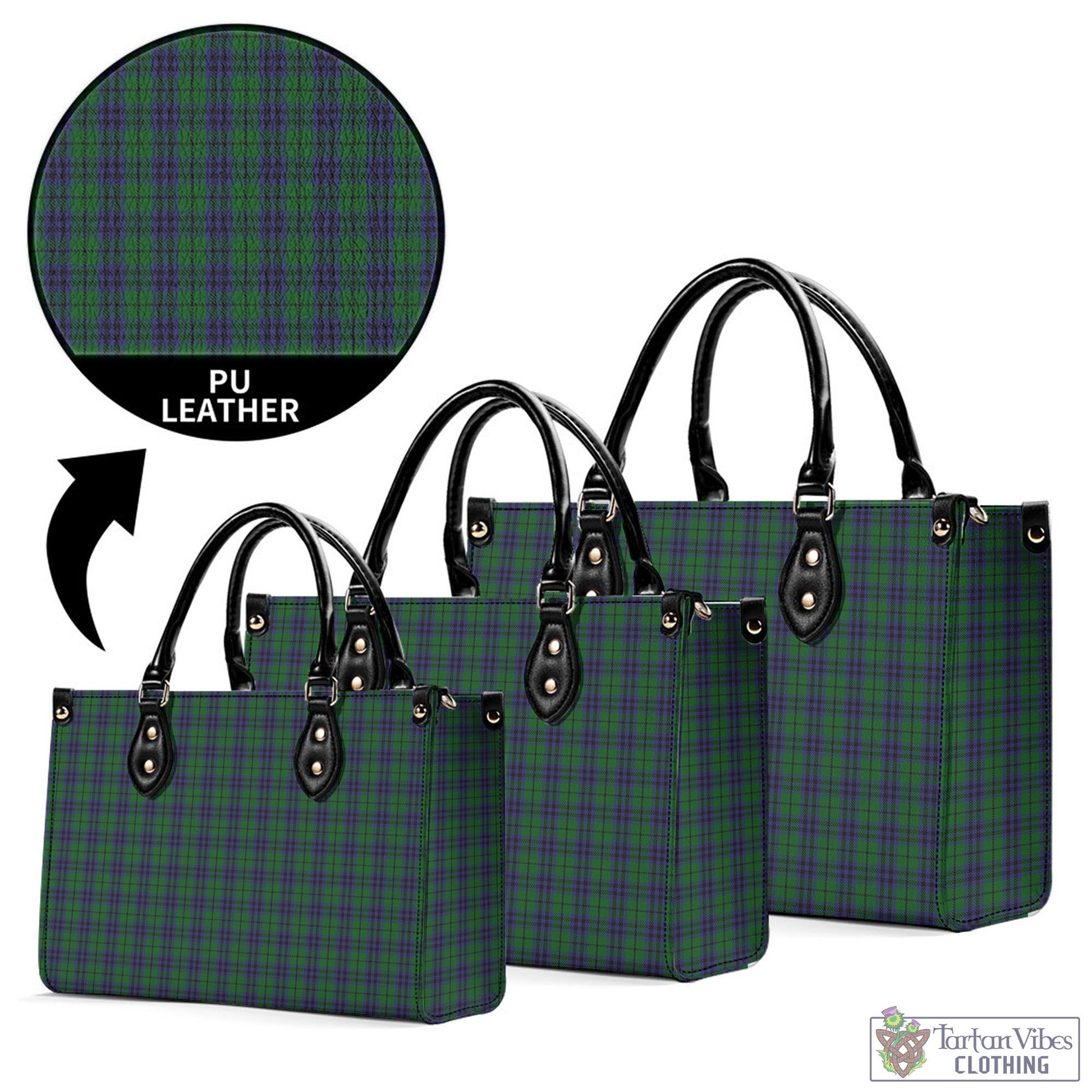 Tartan Vibes Clothing Austin Tartan Luxury Leather Handbags