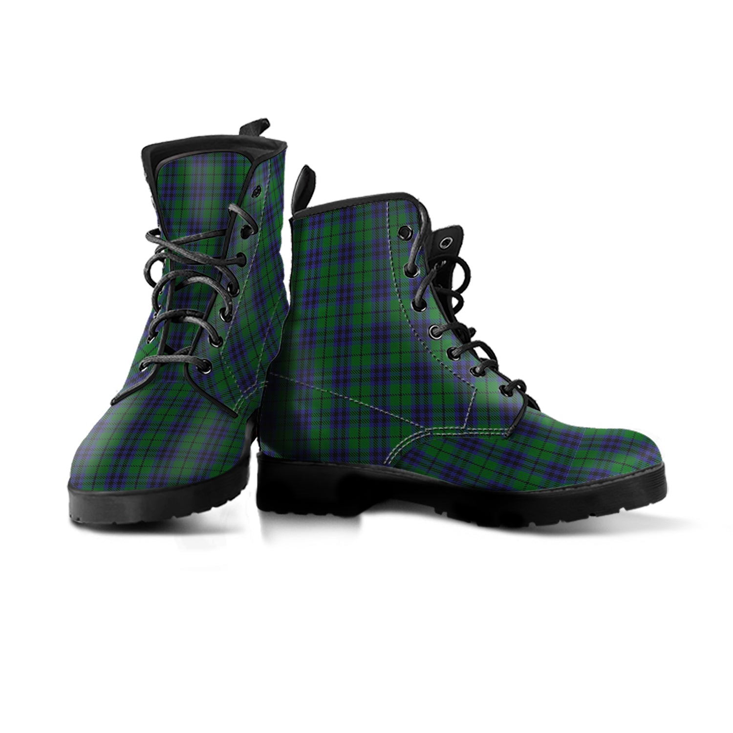 Austin Tartan Leather Boots - Tartanvibesclothing