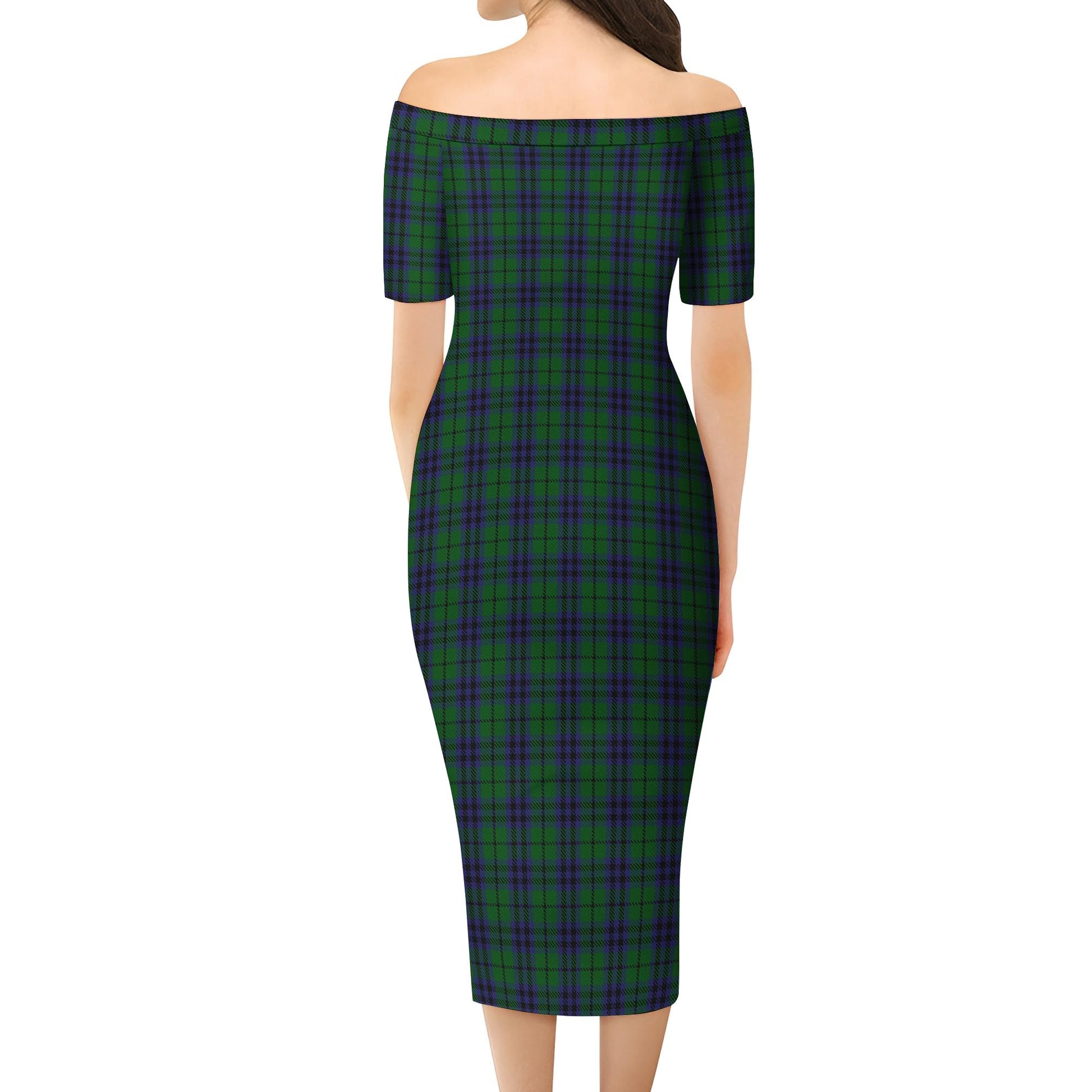 Austin Tartan Off Shoulder Lady Dress - Tartanvibesclothing