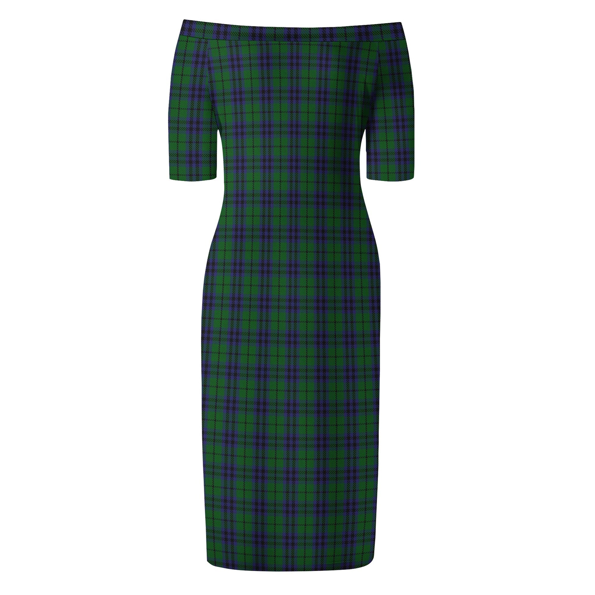 Austin Tartan Off Shoulder Lady Dress - Tartanvibesclothing