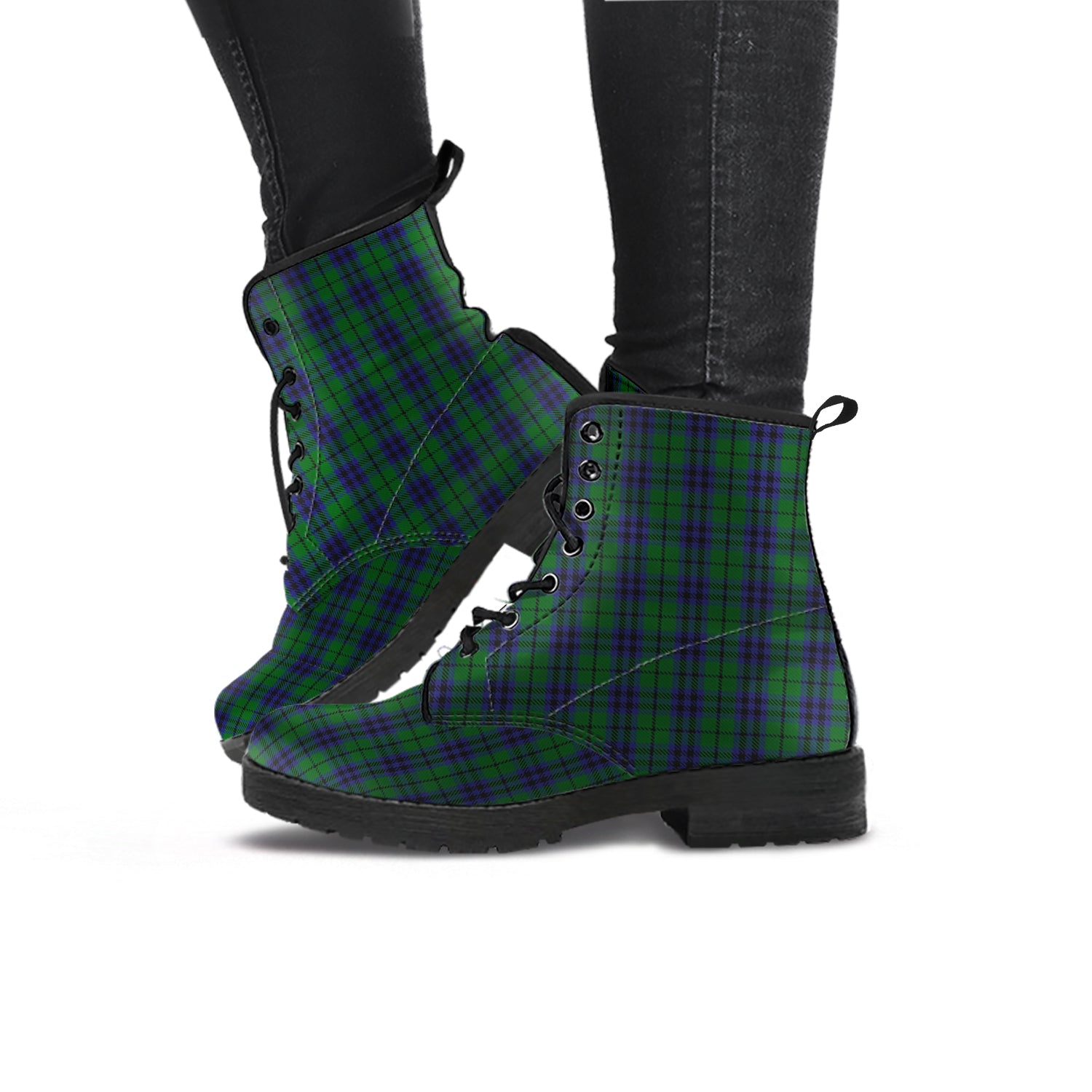 Austin Tartan Leather Boots - Tartanvibesclothing