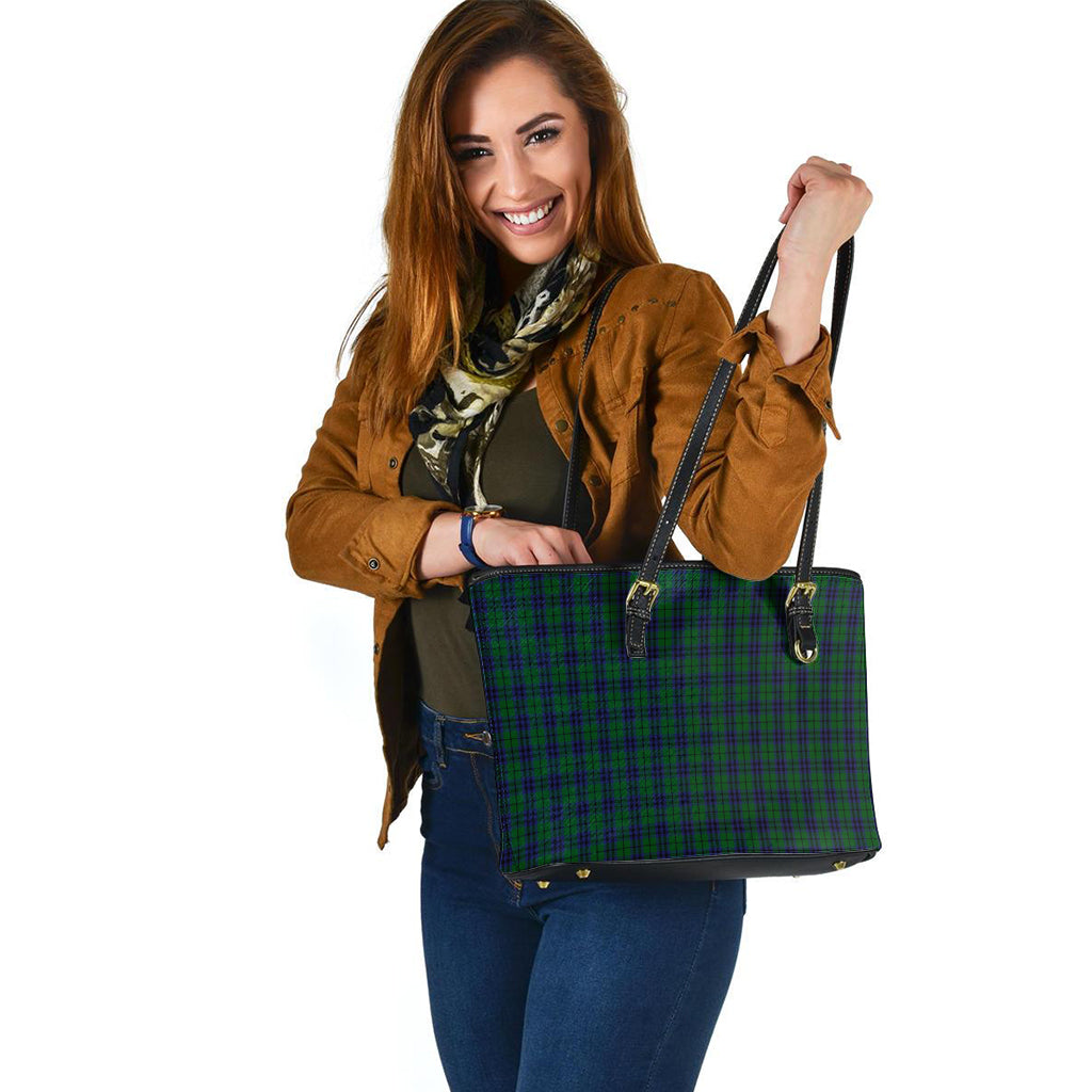 Austin Tartan Leather Tote Bag - Tartanvibesclothing