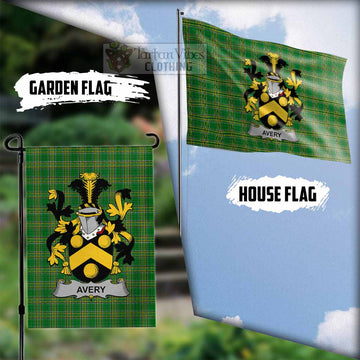 Avery Irish Clan Tartan Flag with Coat of Arms