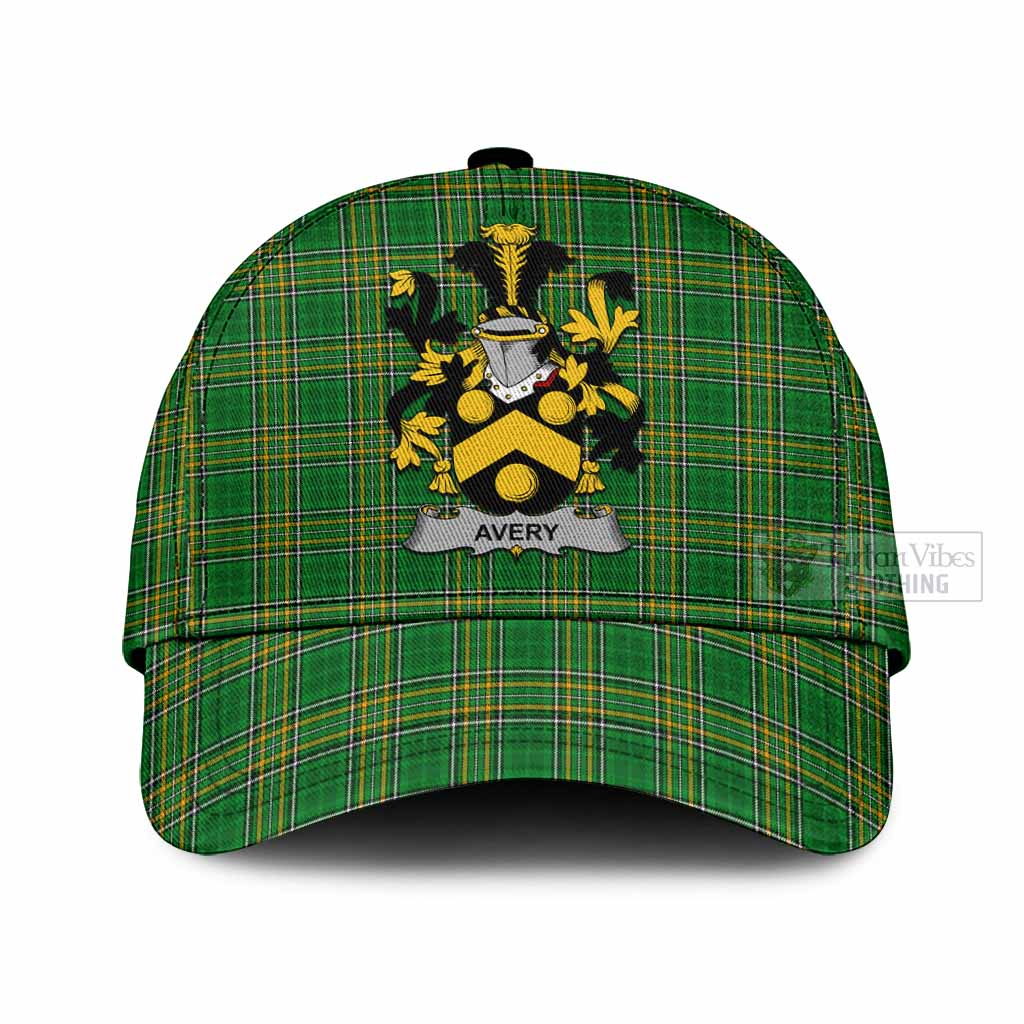 Tartan Vibes Clothing Avery Irish Clan Tartan Classic Cap with Coat of Arms