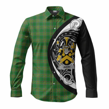 Avery Irish Clan Long Sleeve Button Shirt Celtic Circle Style Men's Shirt S - Tartan Vibes Clothing