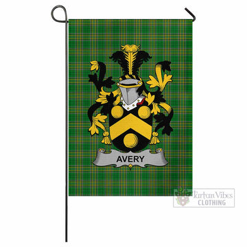 Avery Irish Clan Tartan Flag with Coat of Arms